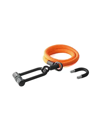 TEX-LOCK | Bügelschloss mit Textilseil Eyelet 120 onyx black | orange